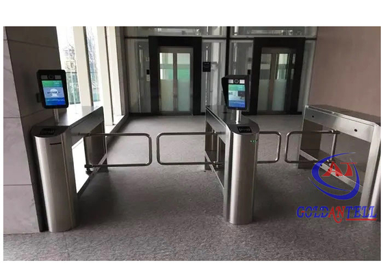 Outdoor Waterproof Swing Barrier Gate Dengan QR Code Reader RS485 TCP/IP port