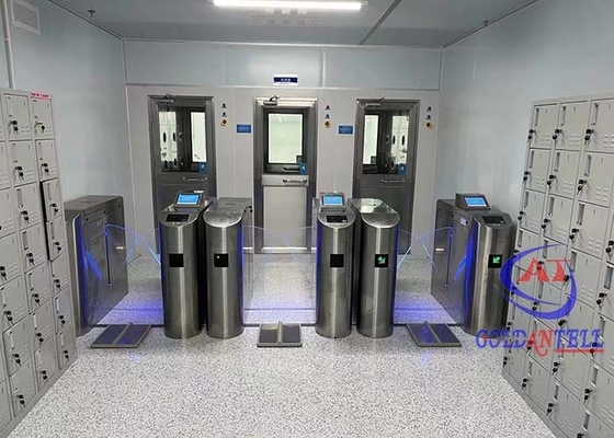 Hotel Face Recognition Swing Barrier Gate Bidirectional Bar Code Pintu Masuk