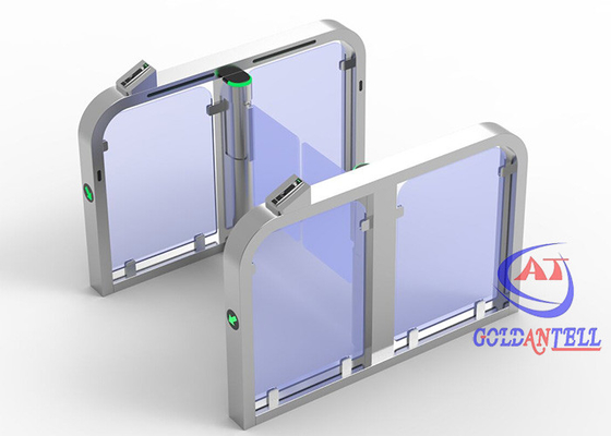 OEM Logo QR Code Sliding Turnstile Gate Security Swing Barrier Gate Untuk Lobby Publik