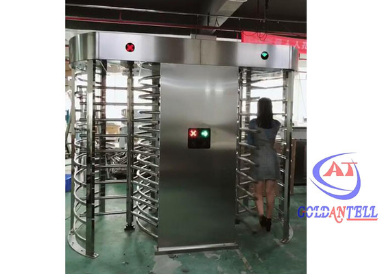 304 stainless steel kaca berputar penuh tinggi turnstile saluran ganda gym gerbang kunci sistem keamanan kelas