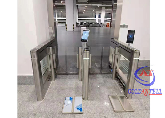 Kantor Entry 304 Stainless Steel Swing Speedgate Turnstile Keamanan Tinggi Pengendalian Akses Pejalan kaki