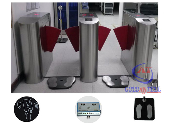 Sistem Masuk Pintu Putar Kontrol Akses Pintu Putar Flap Gate Dengan Esd Shoe Checker