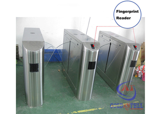 Sertifikat CE dua arah pintu putar kontrol akses sidik jari stainless steel otomatis penuh