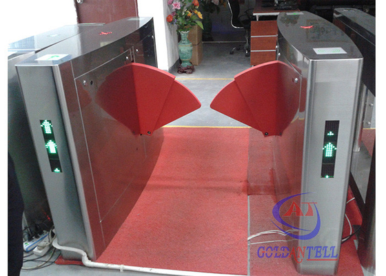 Akses pintu ganda saluran bi-directional pintu gerbang masuk perpustakaan listrik yang aman dengan antarmuka rfid barcode
