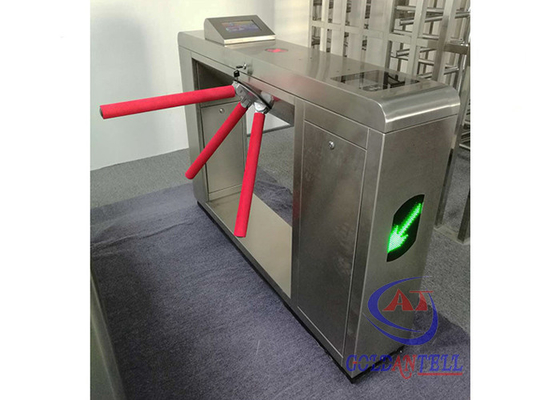 Pemindai kode aplikasi yang dikendalikan dengan tipe jatuhan putar tiga pintu putar / gerbang tripod rfid untuk entri restoran Subway