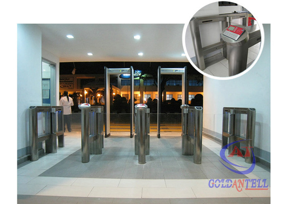 Bentuk Mewah Gerbang Kecepatan Keamanan Pintu Putar Setengah Tinggi Untuk Kebugaran