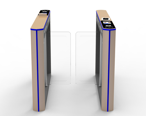 High Speed Sliding Turnstile Gate dengan built-in Camera & Android 8 inch Facial Recognition