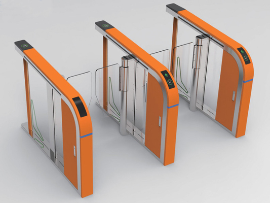 Masuk Otomatis Gerbang Kecepatan Cepat Turnstile RS485 35-40 Orang / Menit untuk Gedung Kantor Tempat umum