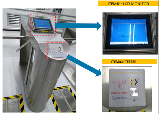 Badan Manusia Komprehensif Peralatan Uji ESD Alat Pemeriksa Anti-statis Esd Tester Sepatu Tali Pergelangan Tangan