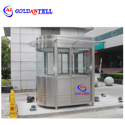 Custom stainless steel keamanan kabin prefab outdoor guard Booth