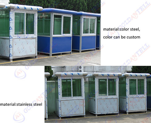 Stainless Steel Modern Portable Security Booth Optional Window Suitable for Guard Stations and Temporary Security Posts