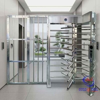 1100mm Gerbang Kontrol Akses Jalur Tunggal Turnstile Tinggi Penuh Pengenalan Wajah AI dengan Penguncian Magnetik CE