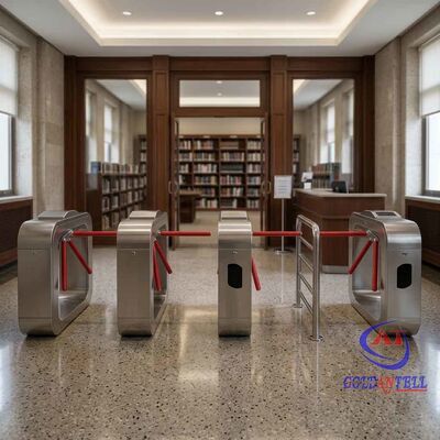 Self-rising Arm Tripod Turnstile Biometric Touch-ID untuk Arsip Akademik dan Zona Studi Perpustakaan Access Control CE