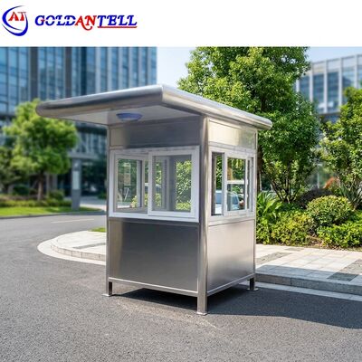 Stang baja tahan karat Penjaga gubuk tempat parkir banyak Security Booth Menawarkan kekuatan ringan dan ketahanan korosi