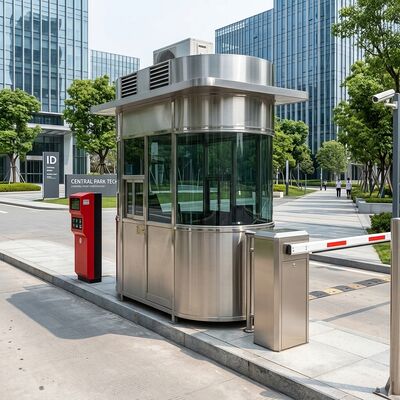 IP54 Waterproof Rating Security Guard House with Drainage System Electrical Fittings Operating Between Minus 30 dan 60 derajat Celcius