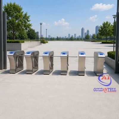 Tripod Turnstile Sidik Jari Tanpa Sikat Pembaca RFID Ganda Kontrol Akses untuk Pusat Bisnis dan Ruang Kerja Bersama CE