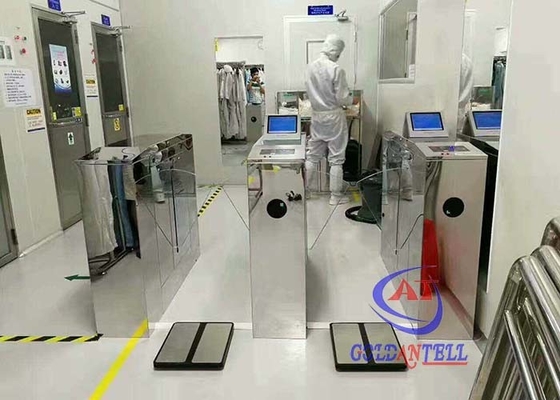 35 Orang / Min Flap Barrier Gate Retractable Arm Drop Rfid Control Plus Esd Checker
