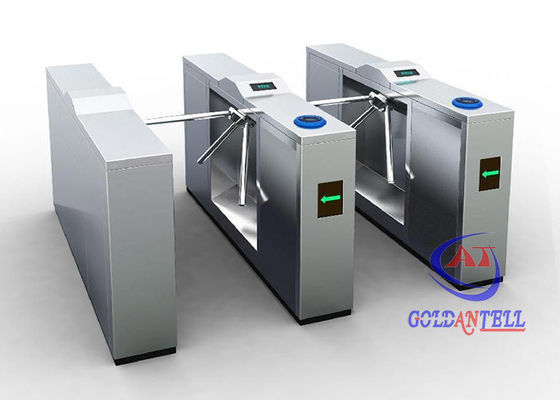 Tahan Korosi Rotating Counter Akses Biometrik Tripod Turnstile Dengan Sistem Metro Rfid