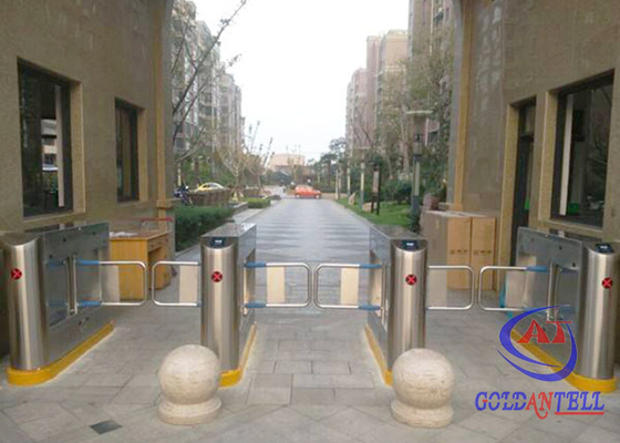 Auto Swing Turnstile Barrier Outdoor Bi Directional Pengontrol Akses Cacat