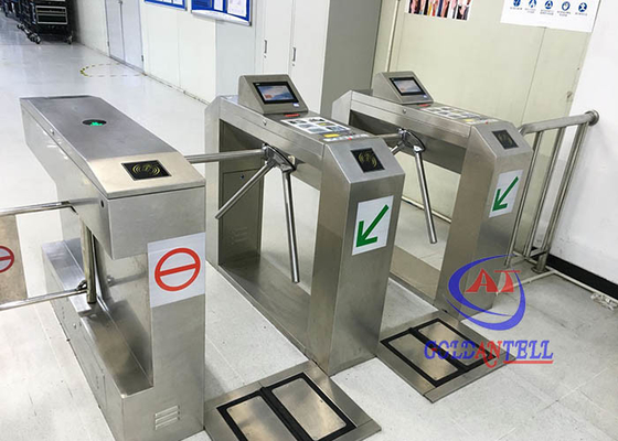 Intelligent Drop Arm Tripod Turnstile Mekanisme Kode HS Dengan Pembaca Kartu Rfid