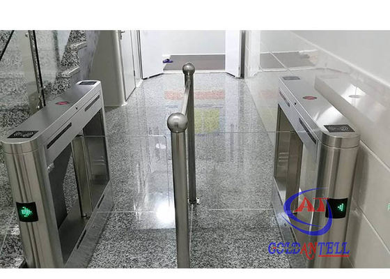 High Class Swing Barrier Gate Two Way Lanes Automatic Card Swipe For Amusement Park