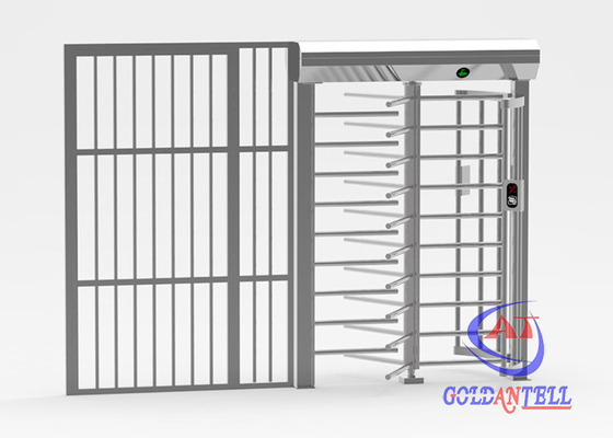 Pembaca RFID / 2D Pintu Putar Pintu Stainless Steel 1.1mts Lebar Pintu Bypass Kunci Magnetik