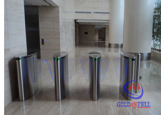 Counter Automatic Flap Barrier Gate 304 Grade Acrylic Glass Dengan Kunci Sidik Jari