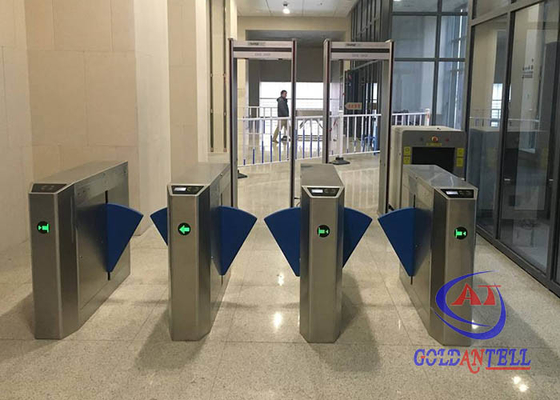 IP54 Waterproof Pedestrian Security Entrance Barrier Gate Dengan Automatic RFID LED Ditector