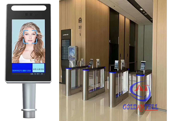 12V DC Wiegand Jaringan WIFI Kamera Swing Barrier Gate No Deteksi Sentuh Pengenalan Wajah