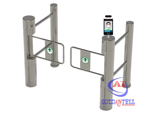 Zkteco Pengukuran Termal IR Sensor Swing Barrier Gate