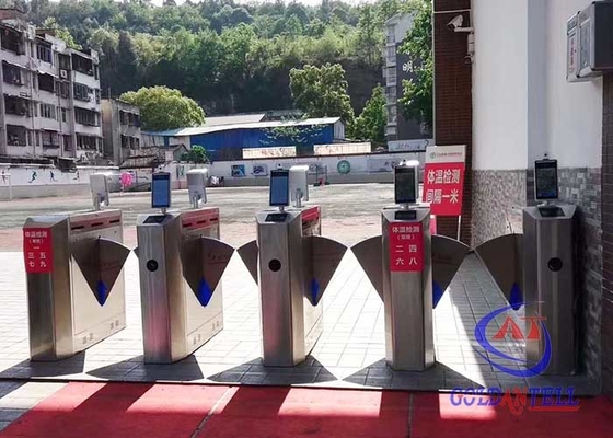 Pengenalan Wajah Keamanan Tinggi RFID Flap Barrier Gate