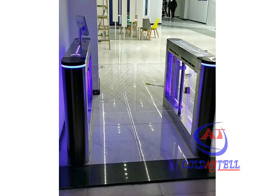 Pengenalan Wajah Flap Kaca 2.2m Swing Barrier Gate