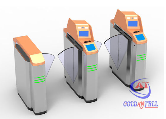 SUS304 CE bersertifikat RFID Card Swiping 600mm Lebar Barcode Recognition Turnstile