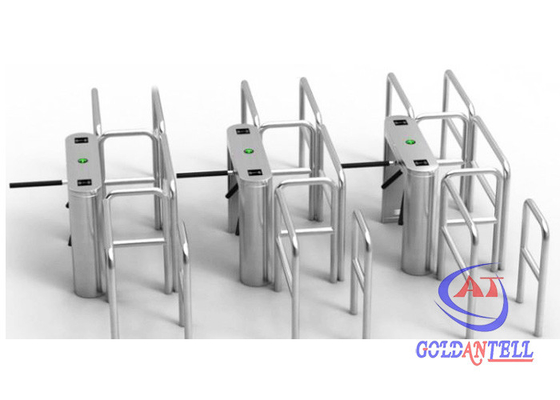 Bi Directional Ir Sensor Tripod Turnstile Gate Tinggi Pinggang Untuk Stasiun Kereta Bawah Tanah