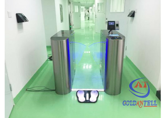 Layar Digital SS304 Flap Gate Barrier Anti Static Turnstile Tester System