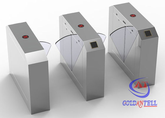 Kontrol akses Inframerah Setengah Ketinggian Flap Barrier Gate Manual Card Collecting Turnstile