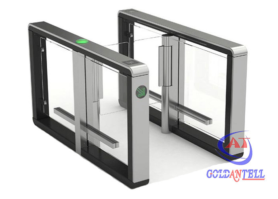 Pintu Kaca Fingerprint Swing Barrier Gate Flap Turnstile Wing Barrier Tinggi Penuh