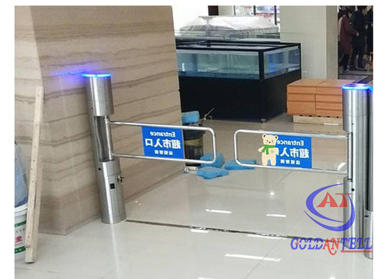Supermarket One Way Manual Swing Pedestrian Turnstile Gate Saluran Panjang 90cm