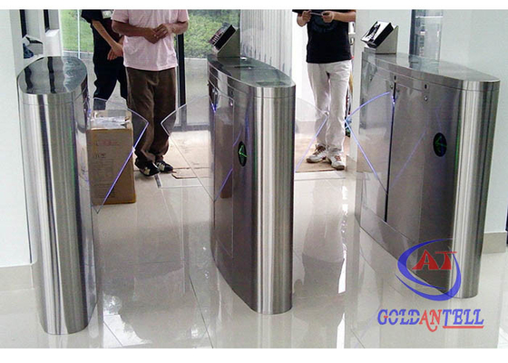 Pedestrian Retractable Flap Barrier Gate Fingerprint Dual Movement Untuk Rumah Sakit