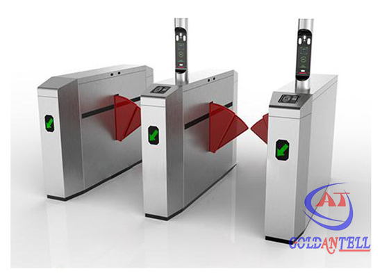 980mm Tinggi Bi Directional Flap Barrier Gate Security Subway Turnstile