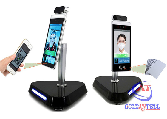 0.2s Pengenalan Wajah Termometer Inframerah Rumah Sakit QR Code Verification Pass Scanner
