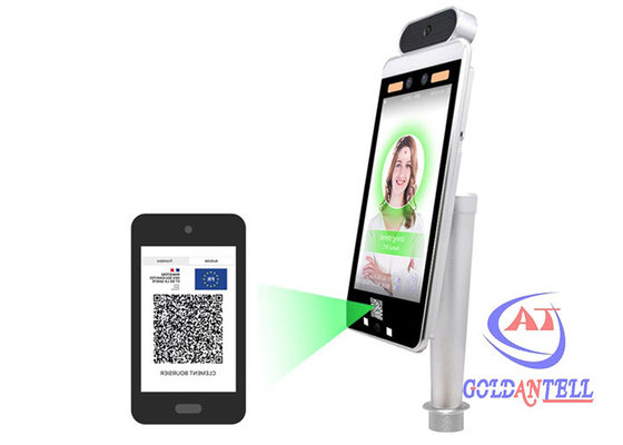 WIFI QR Code Mesin Absensi Sidik Jari Pemindai Suhu Pengenalan Wajah