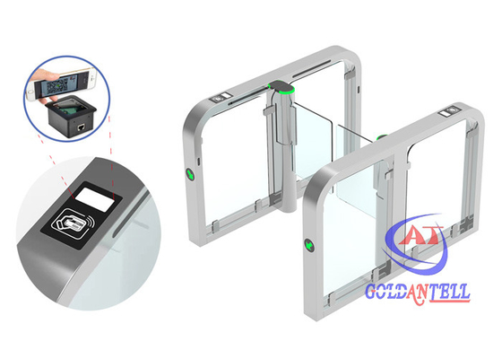 Gerbang Kecepatan Pejalan Kaki Ramping Kode QR RFID Kartu NFC Kontrol Pass Untuk Gym