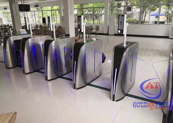 Keamanan Elektronik Flap Barrier Gate 600mm Lebar Sistem Kontrol Akses Cerdas