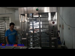 GAT-504 pintu masuk tunggal full high turnstile dengan card reader dan fingerprint control reader