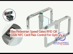Slim Pedestrian Speed Gates RFID QR Code NFC Card Pass Control Untuk Gym