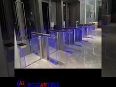 GAT-672 Optical Face Scanner Swing Barrier Gate RFID Bi Directional Pass Barrier System