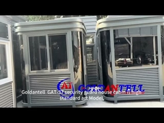 Baja Solid Prefabrikasi Ruang Penjaga Keamanan Logo Custom Sementara