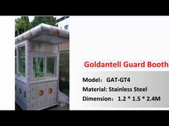 GT4 Baja tahan karat Prefabrikasi Portable Ticket Booth Outdoor Security Sentry Box