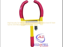 High Security Car Wheel Clamp Lock Dengan kunci kombinasi A3 Steel Suit untuk SUV Motorcycle Motorhome